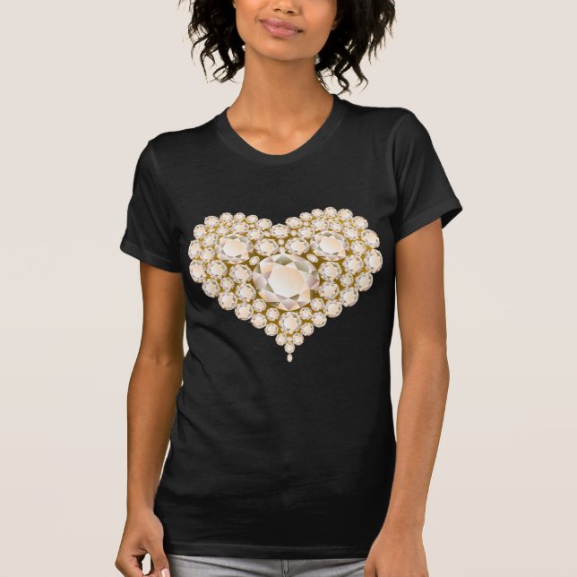Topaz Heart Gems T-Shirt (Front)