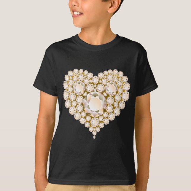 Topaz Heart Gems T-Shirt (Front)