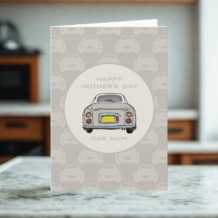 Topaz Mist Figaro Car Mother's Day Card