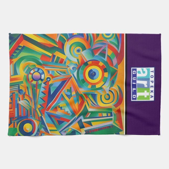 Topeka Art Guild Abstract Tea Towel (Horizontal)