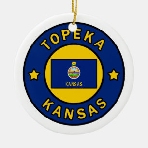 Topeka Kansas Ceramic Ornament