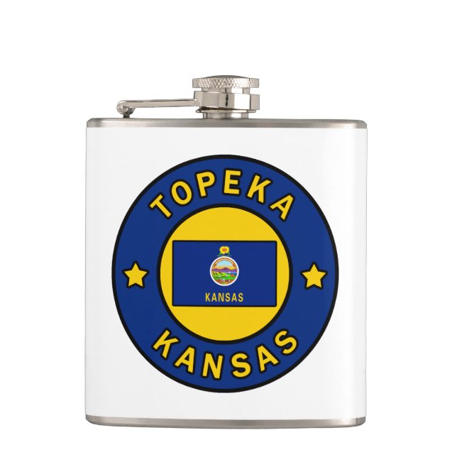Topeka Kansas Hip Flask (Front)