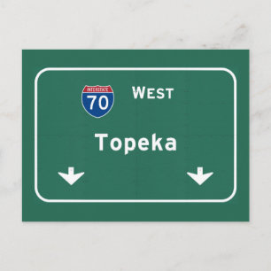 Topeka Kansas ks Interstate Highway Freeway : Postcard