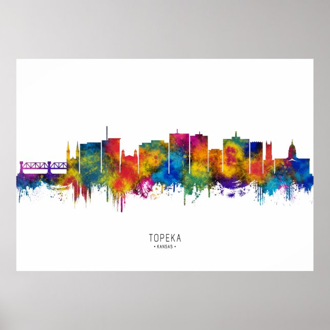 Topeka Kansas Skyline Poster (Front)