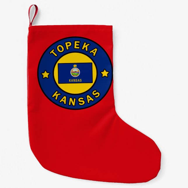 Topeka Kansas Small Christmas Stocking (Front)