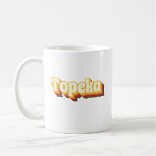 Topeka Retro Vintage Text Coffee Mug