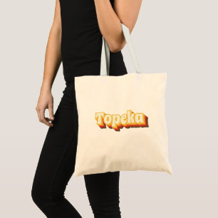 Topeka Retro Vintage Text Tote Bag