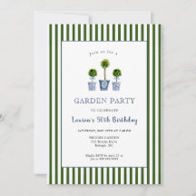 Topiaries Garden Birthday Party 