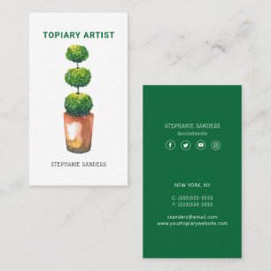 Topiary Artist Business Card