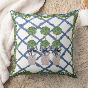 Topiary Chinoiserie Ginger Jar Jars Lumbar  Cushion
