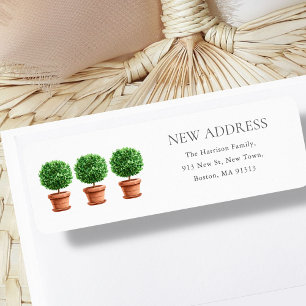 Topiary Plants   We've Moved   New Home Address  Return Address Label