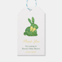 Topiary Rabbit Yellow Green Spring Baby Shower