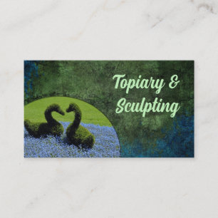 Topiary & Sculpting Custom Shapes Gardener Service Business Card