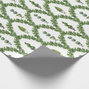 Topiary Tree Garden Trellis Wrapping Paper