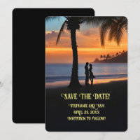 Topical Beach Save the Date