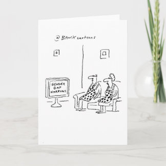 Topical Gender Gap Greetings Card