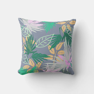 Topical Palm Tree Leaves Pattern Cushion Pillow