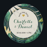 Topical Print | Wedding | Save The Date Magnet<br><div class="desc">Get ready to add a splash of colour to your wedding preparations with our tropical print Save the Date Magnet! Our vibrant and eye-catching designs will set the tone for your big day and make sure your guests mark their calendars. Perfect for any beach, tropical or summer-themed wedding, order yours...</div>