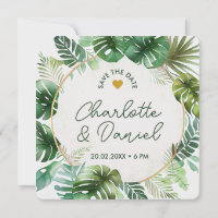 Topical Watercolor Print | Wedding | Save The Date