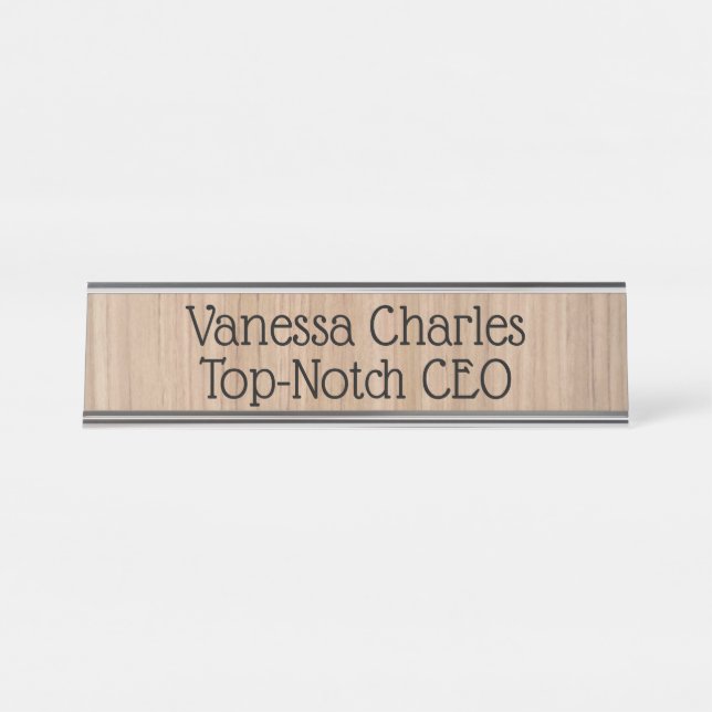 Topnotch Personalised Desktop Nameplate (Front)