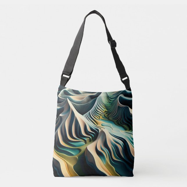 Topographic Currents Crossbody Bag (Front)