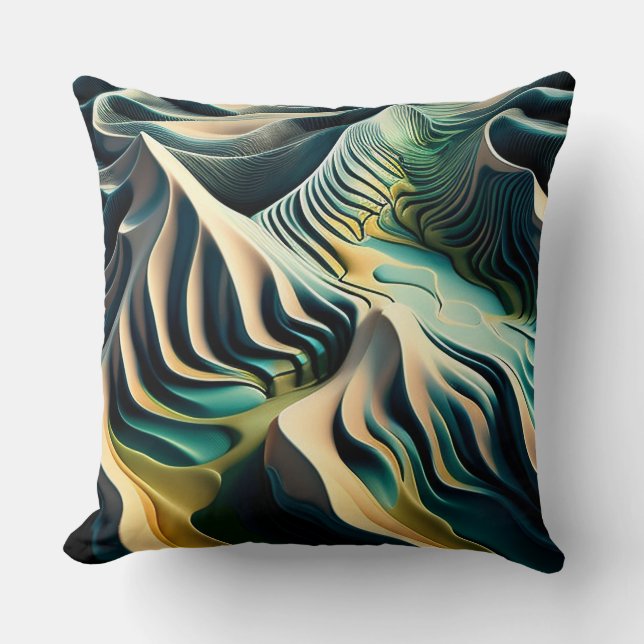 Topographic Currents Cushion (Front)