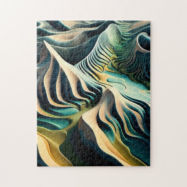 Topographic Currents Jigsaw Puzzle (Vertical)