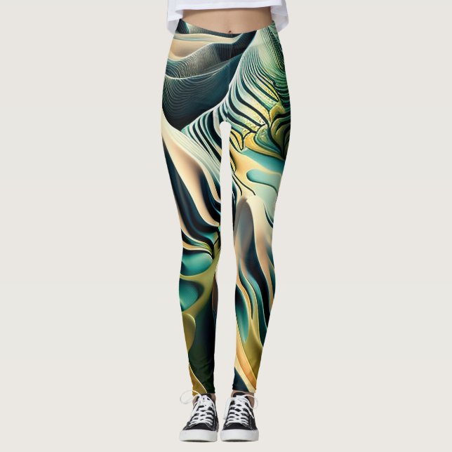 Topographic Currents Leggings (Front)