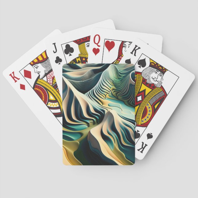 Topographic Currents Playing Cards (Back)
