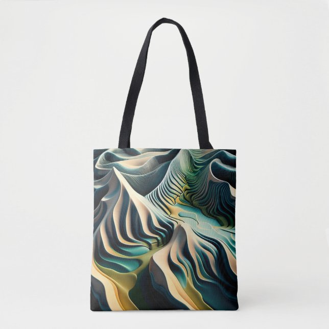 Topographic Currents Tote Bag (Front)