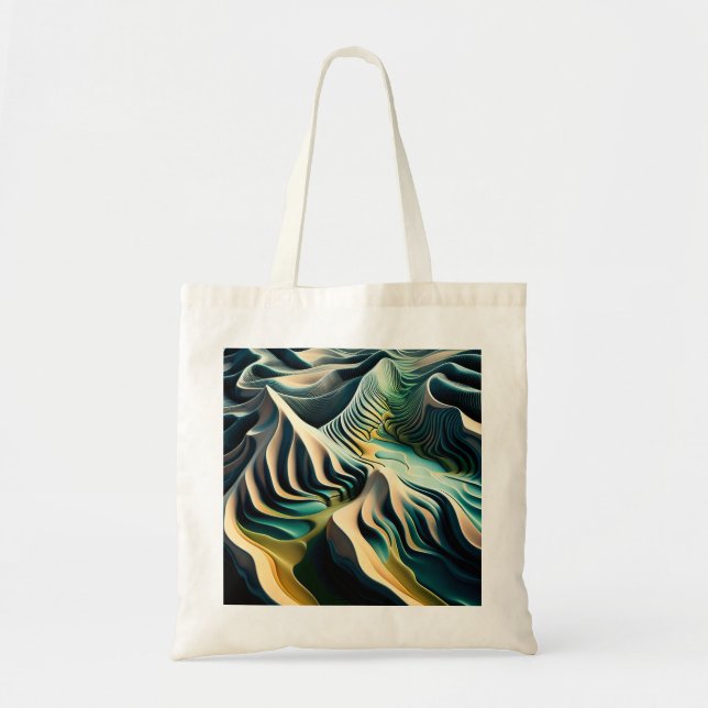 Topographic Currents Tote Bag (Front)
