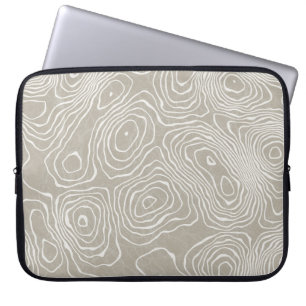 Topographic Earth Lines: Organic Map Laptop Sleeve