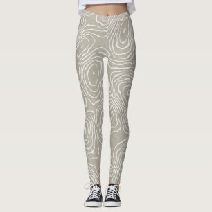 Topographic Earth Lines: Organic Map Leggings