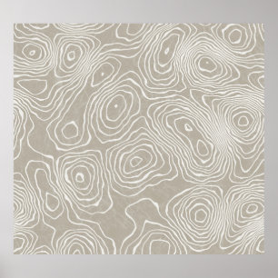 Topographic Earth Lines: Organic Map Poster