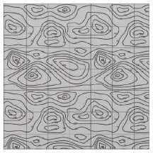 topographic map grey fabric