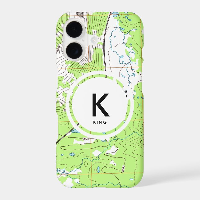 Topographic Map Monogram (Back)