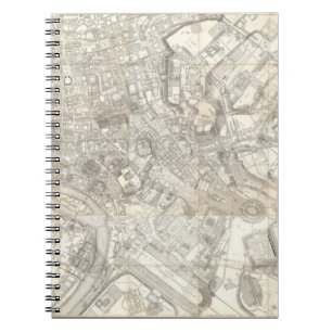 Topographic Map of Ancient Rome, Italy Notebook