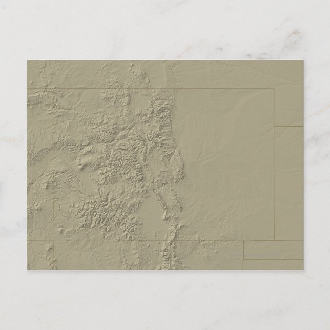 Topographic Map of Colorado Postcard (Front)
