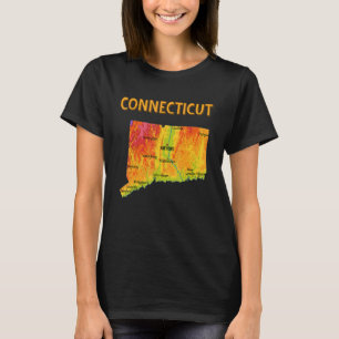 Topographic Map Of Connecticut Shaded Relief Map U T-Shirt