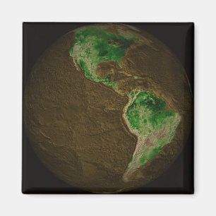 Topographic Map of Earth Magnet