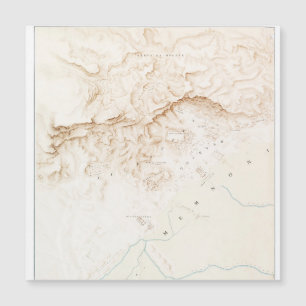 Topographic map of the ruins of Thebes  Poster