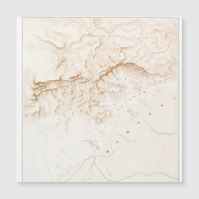 Topographic map of the ruins of Thebes  Poster (Front)