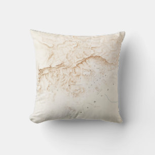 Topographic map of the ruins of Thebes Poster Cushion