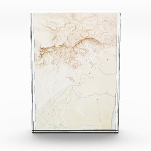 Topographic map of the ruins of Thebes Poster Photo Block