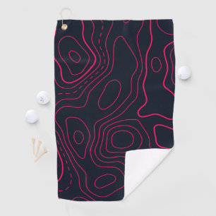 Topographic Map Pattern Golf Towel