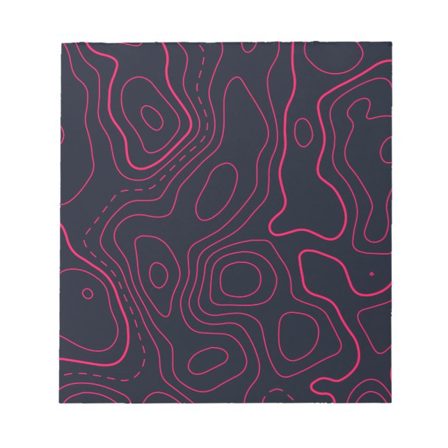 Topographic Map Pattern Notepad (Front)