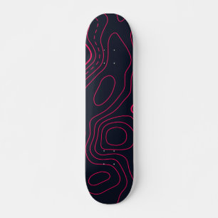 Topographic Map Pattern Skateboard
