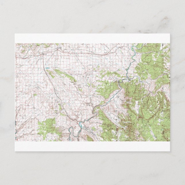 Topographic Map Postcard (Front)