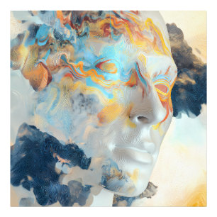 Topographic Mind Flow Colorful Profile Photo Print