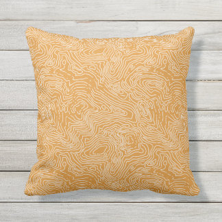 Topographic | Square | Amber Cushion